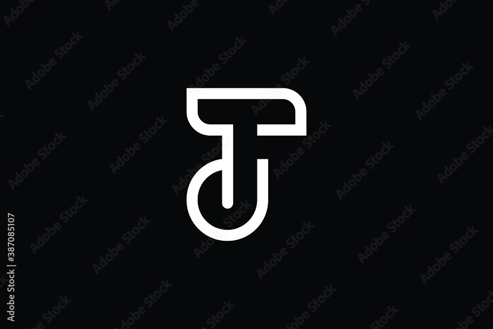 Initial based clean and minimal letter. T J JT TJ logo creative fonts monogram icon symbol. Universal elegant luxury alphabet vector design Initial based clean and minimal letter. T J JT TJ logo creative fonts monogram icon symbol. Universal elegant luxury alphabet vector design