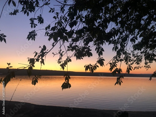 sunset on the lake