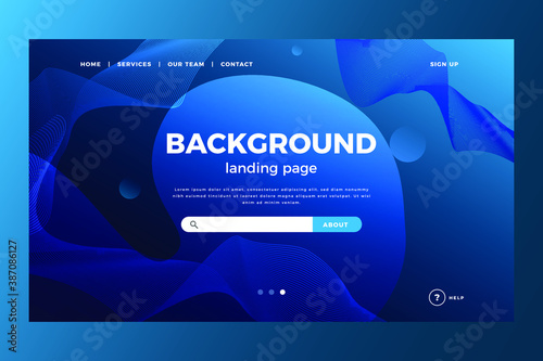 Landing page for website. Abstract background. Eps 10 vector illustration.