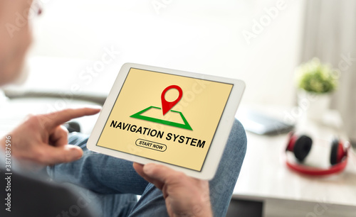 Navigation system concept on a tablet