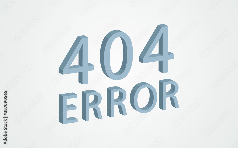 Design template for web page with 404 error. Flat isometric vector illustration. Design template for web page with 404 error. Flat isometric vector illustration.