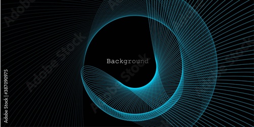 Abstract background. Space background with linear swirl. photo