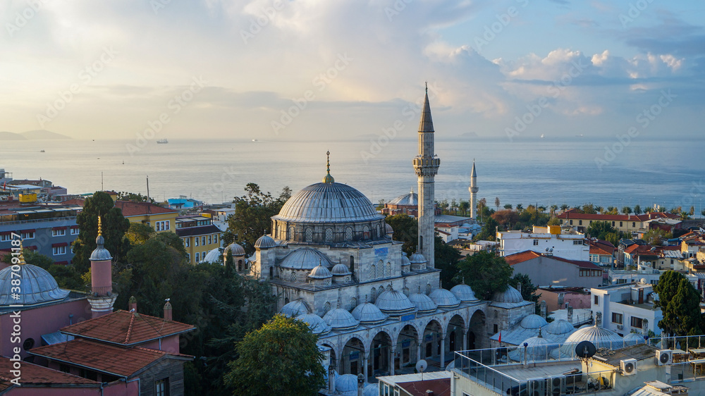Fototapeta premium Morning Istanbul and downtown and Sea of Marmara views