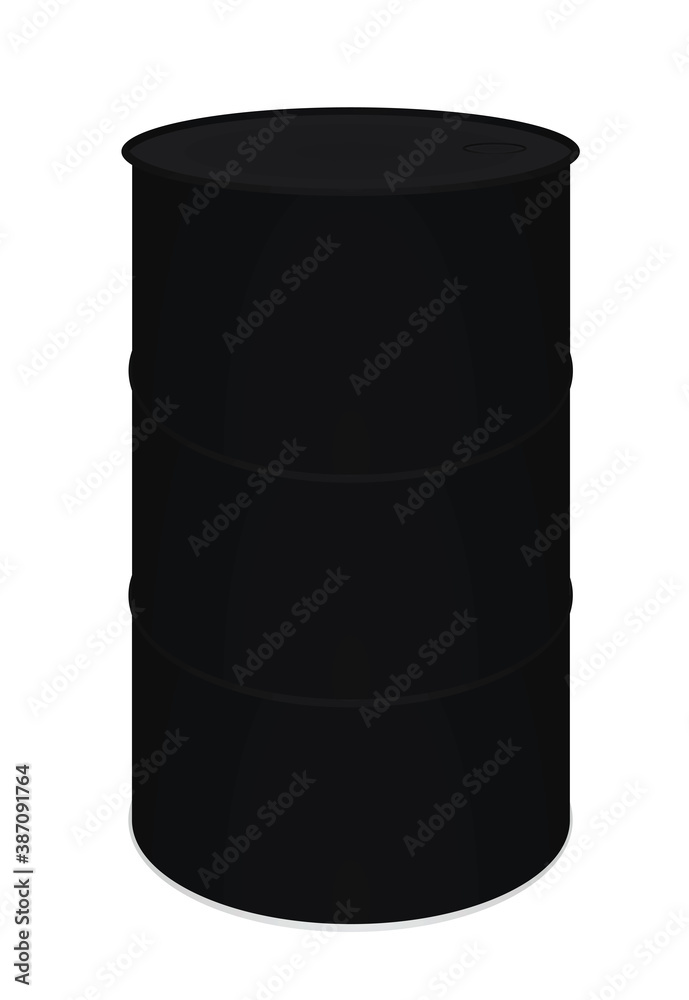 Black oil barrel. vector illustration Black oil barrel. vector illustration
