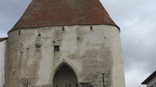 Wienertor - ( Vienna Gate) - gate to the medieval town Hainburg an der Donau, town is in the Bruck an der Leitha district, Lower Austria, Austria. photo