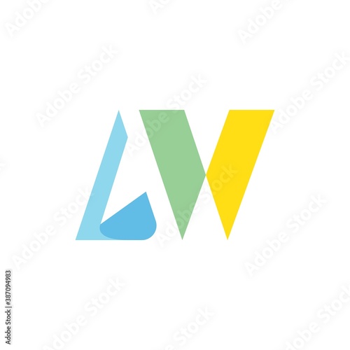 Free Download aw or lw letter  icon vector illustration design - GFXLoad