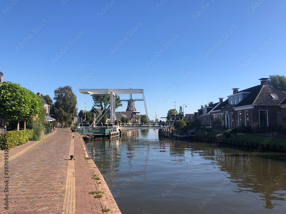 Canal in Burdaard in Friesland Canal in Burdaard in Friesland