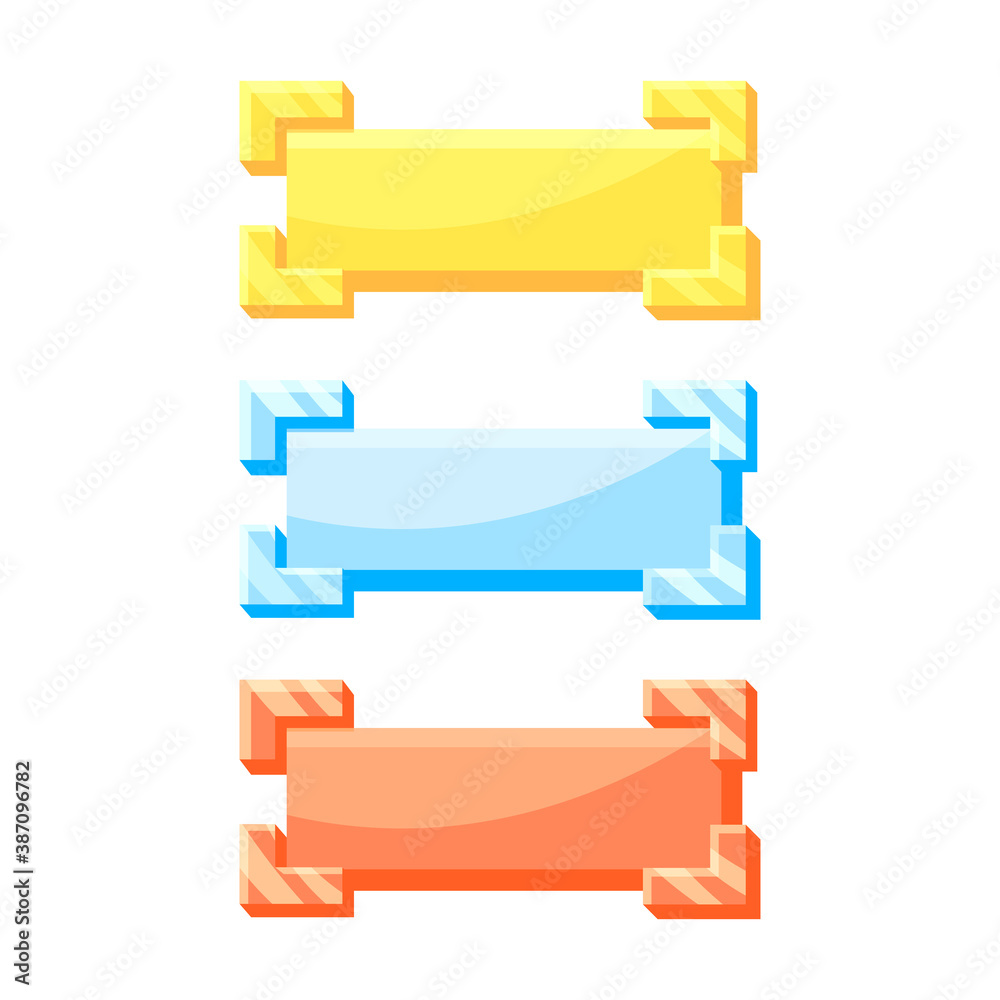 set of game ui golden, silver, and bronze button for gui asset elements vector illustration set of game ui golden, silver, and bronze button for gui asset elements vector illustration