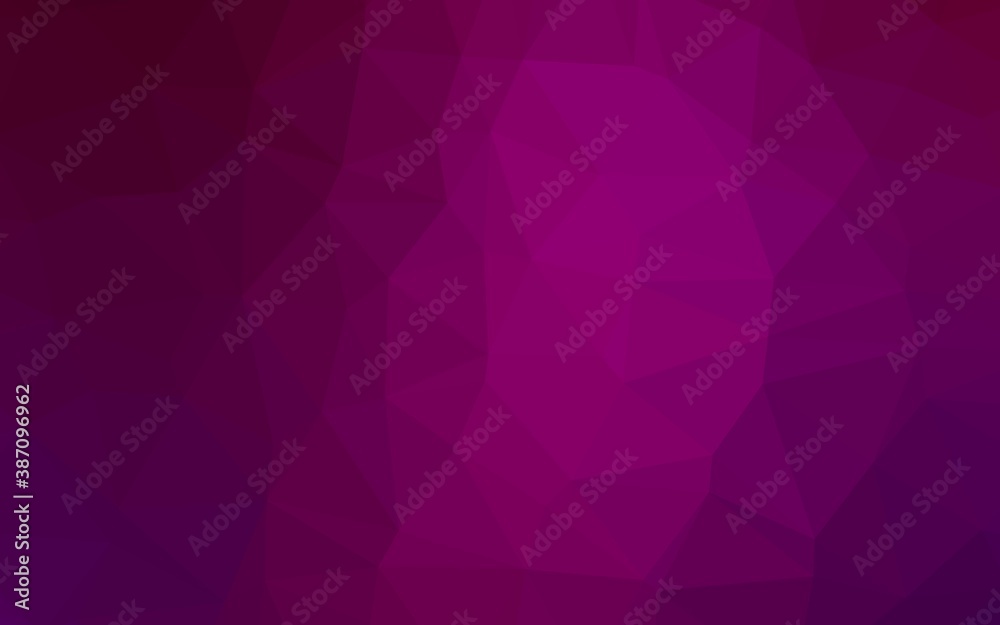 Light Purple vector shining triangular pattern.