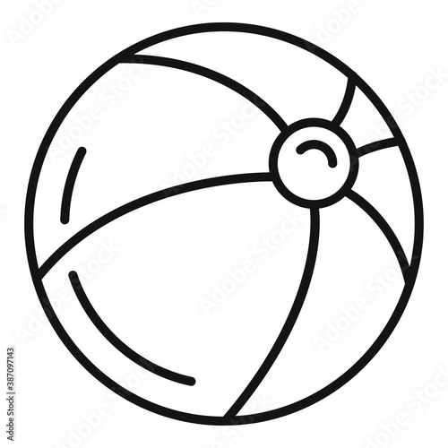 Beach ball icon, outline style