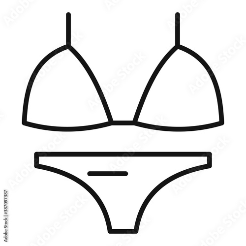 Beach swimwear icon, outline style