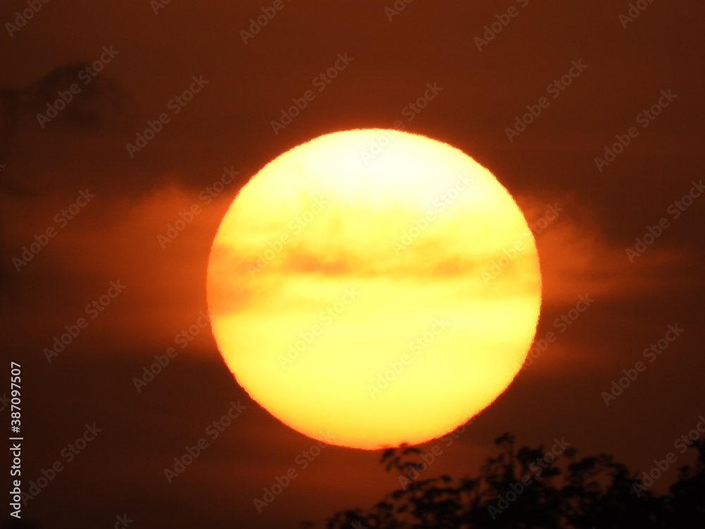 Obraz premium SUN SET RED COLOR