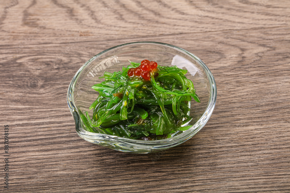 Asian traditional chukka salad in the bowl Asian traditional chukka salad in the bowl