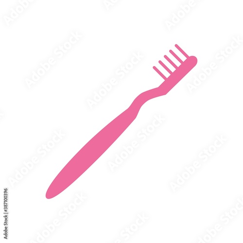 Tooth Brush Flat Icon Color Design Vector Template Illustration