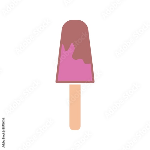 Ice Cream Flat Icon Color Design Vector Template Illustration