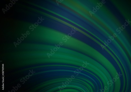 Dark Green vector blurred and colored background.