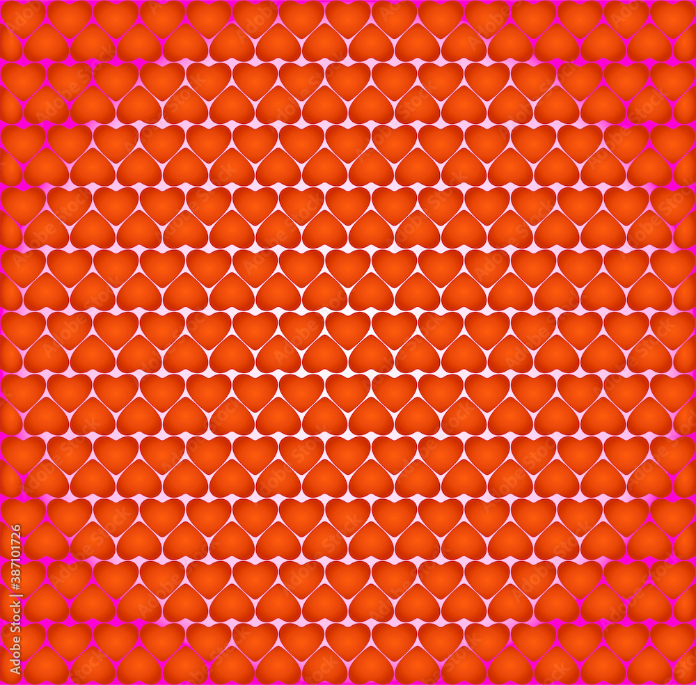 hearts pattern on gradient background