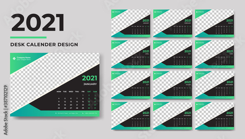 Desk Calendar Design 2021 New year calendar design 2021