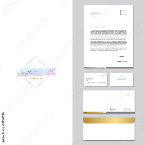 minimalistic feminine vector logo