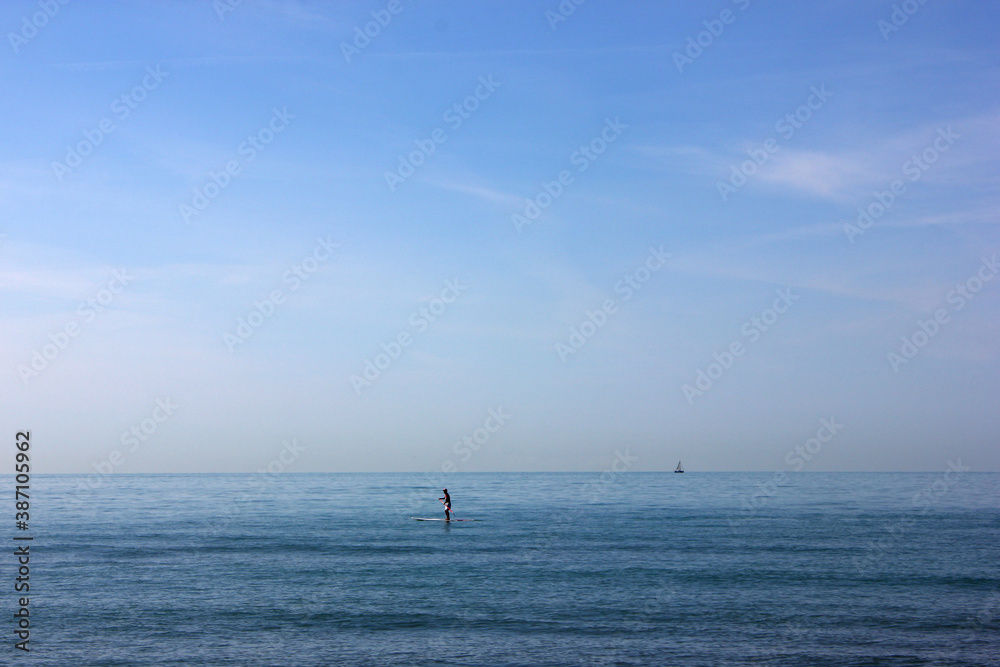 Stand up Paddler at Forte dei Marmi, Italy, Tuscany