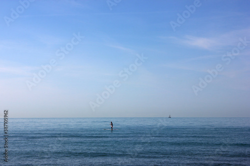 Stand up Paddler at Forte dei Marmi, Italy, Tuscany