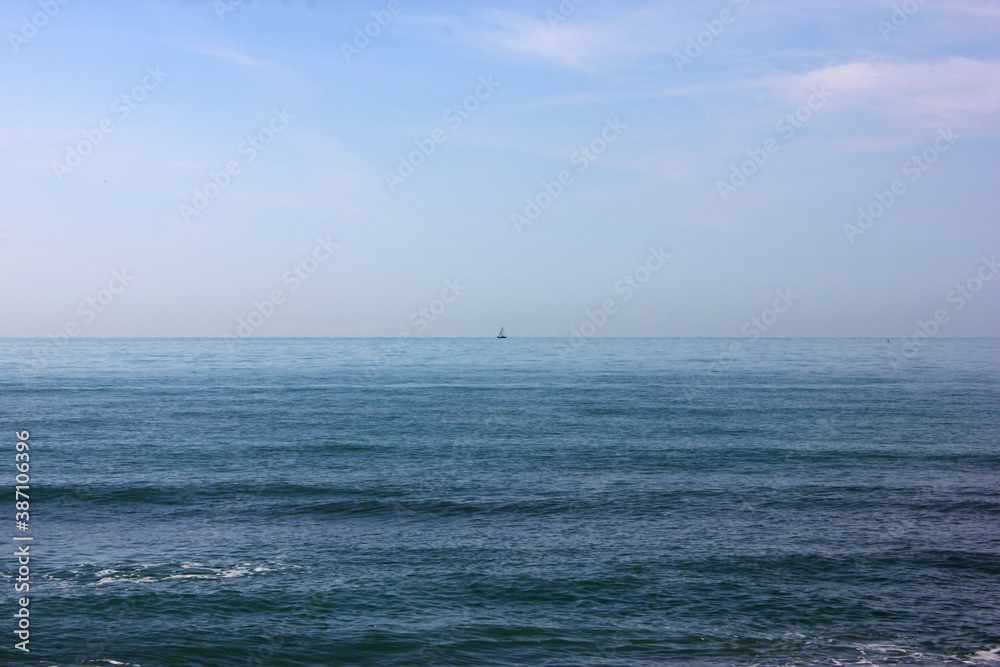 Ships in the ionian sea near the tuscany coast