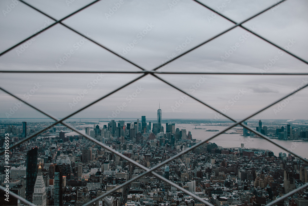 Obraz premium Foto del skyline de Manhattan desde un rascacielos