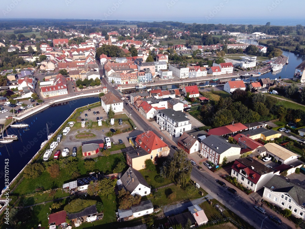 Fototapeta premium Seebad Ueckermünde, Stadthafen 2020