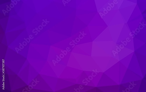 Light Purple vector shining triangular pattern.