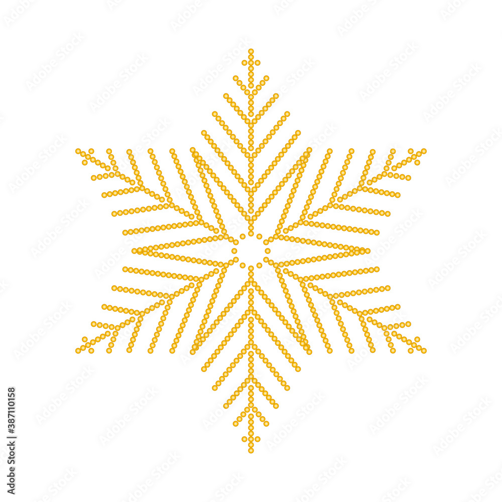 Winter holidays golden snowflake illustration Winter holidays golden snowflake illustration