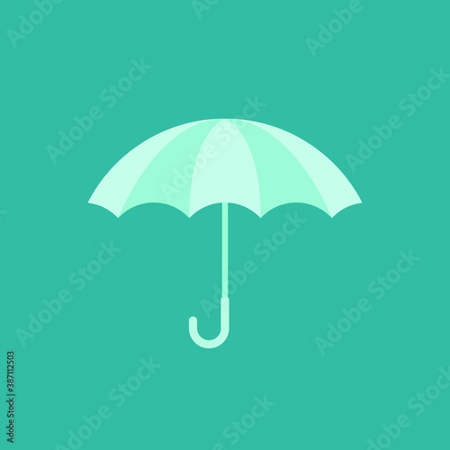 flat design umbrella on dark blue background