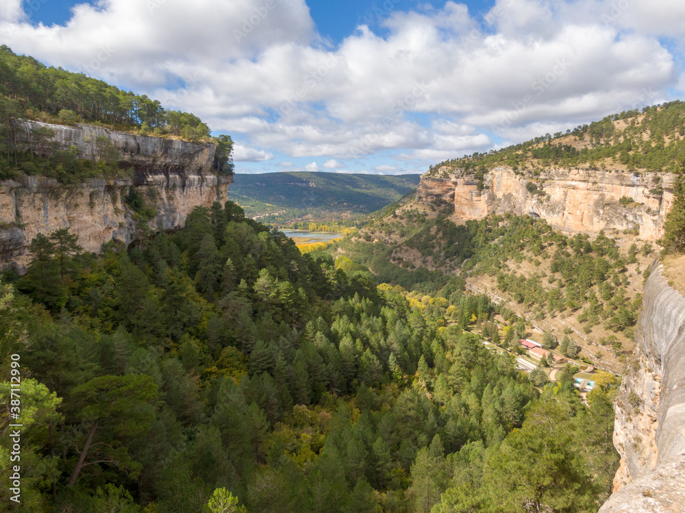 Karstic autumn landscape. Cuenca, Spain.