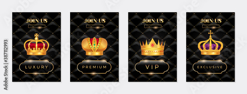 Gold Crown Posters Set