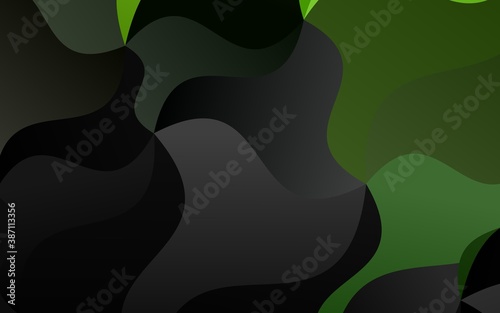 Light Green vector template with bent ribbons.