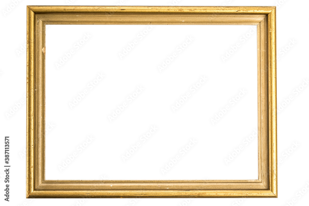 Old and torn wooden frame isolated on white background. Old and torn wooden frame isolated on white background.