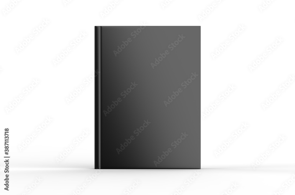 Hardcover canvas book mock-Up on isolated white background, ready for design presentation, 3d illustration