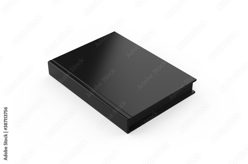 Hardcover canvas book mock-Up on isolated white background, ready for design presentation, 3d illustration Hardcover canvas book mock-Up on isolated white background, ready for design presentation, 3d illustration