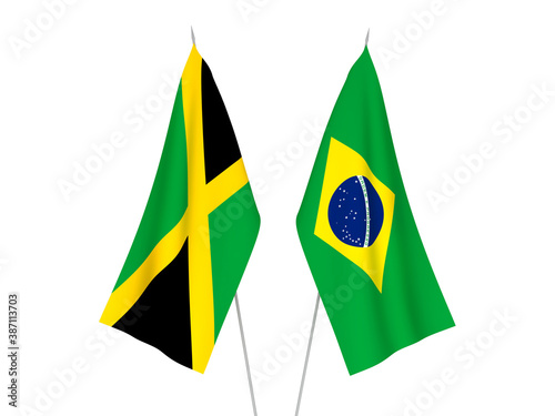 Brazil and Jamaica flags