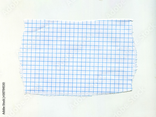 Math torn paper isolated on white background