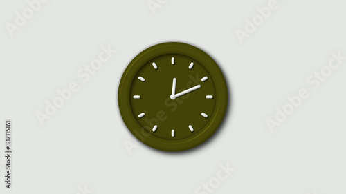 Wallpaper Mural Yellow dark 12 hours 3d wall clock isolated on white background Torontodigital.ca