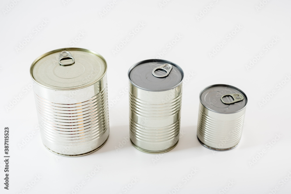 New, unlabeled aluminum cans will keep food for years. New, unlabeled aluminum cans will keep food for years.