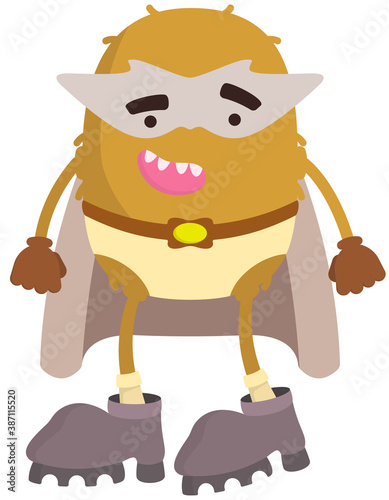Funny fruit superhero. Kiwi in cartoon style.