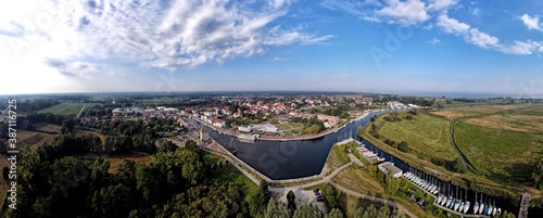 Seebad Ueckermünde, 180° Panorama des Stadthafens 2020 © fotograupner