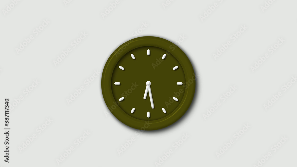 Amazing counting down 12 hours 3d wall clock isolated on white background, 3d wall clock Amazing counting down 12 hours 3d wall clock isolated on white background, 3d wall clock