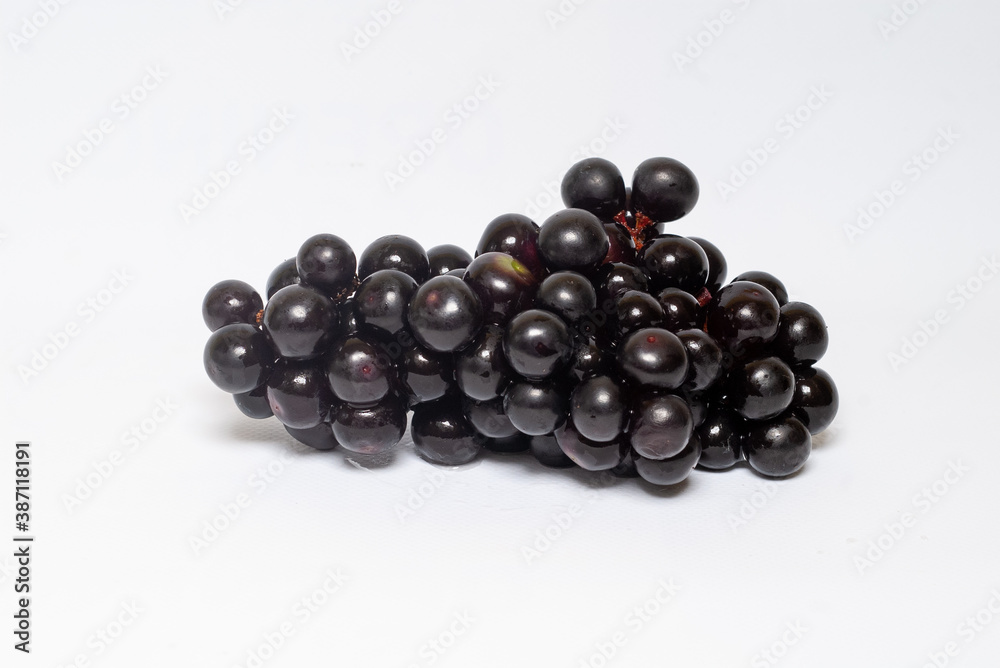 black grapes on white background black grapes on white background