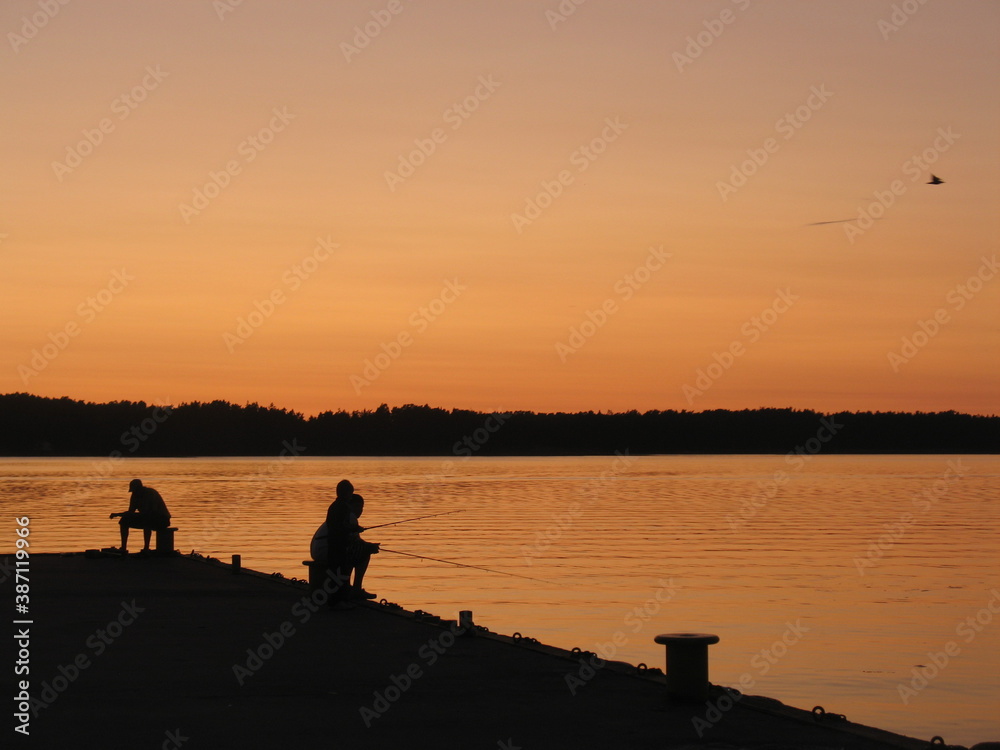 Finland, the Turku archipelago, the island of Nauvo, sunset in August