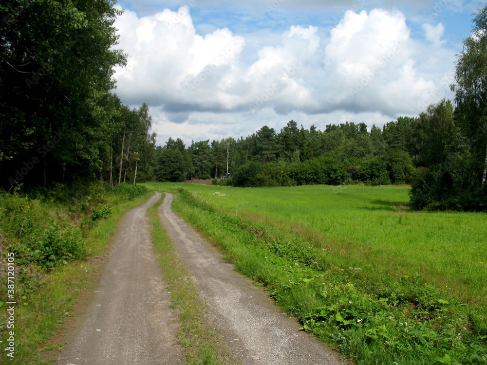 Finland, the Turku archipelago, the island of Nauvo, road Finland, the Turku archipelago, the island of Nauvo, road