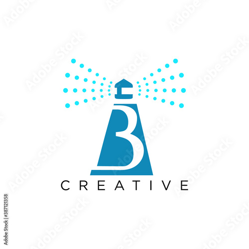b luxury logo design vector icon symbol circle