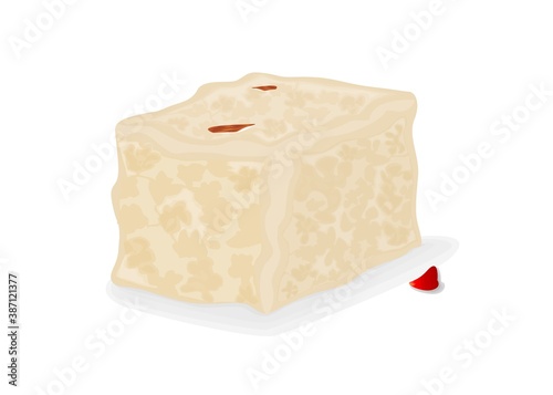 Kalakand Indian Sweets or Mithai Food Vector