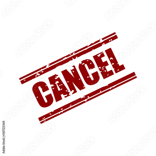Cancel Stamp icon. Eps 10 vector illustration